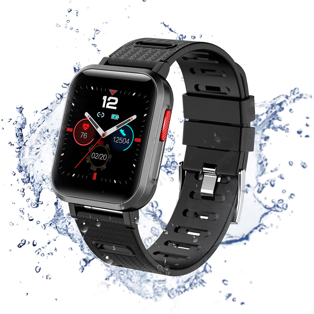 Fitness Smartwatch with Blood Pressure Monitor, 1.3" Touch Screen, (Waterproof Pedometer Smartwatch for Android and iOS)